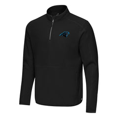 Carolina Panthers Antigua Step Up Quarter-Zip Pullover Black | NFL
