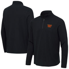 Washington Commanders Antigua Sync Tri-Blend Quarter-Zip Pullover Heather Black | NFL