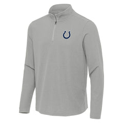 Indianapolis Colts Antigua Sync Tri-Blend Quarter-Zip Pullover Heather Gray | NFL
