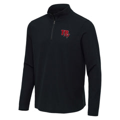 Tampa Bay Buccaneers Antigua Sync Tri-Blend Quarter-Zip Pullover Heather Black | NFL