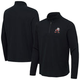 Cleveland Browns Antigua Throwback Sync Tri-Blend Quarter-Zip Pullover Heather Black | NFL