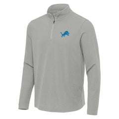Detroit Lions Antigua Sync Tri-Blend Quarter-Zip Pullover Heather Gray | NFL