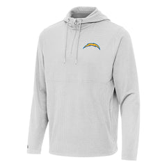 Los Angeles Chargers Antigua Connected Quarter-Zip Pullover Hoodie Gray | NFL