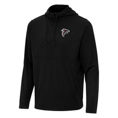 Atlanta Falcons Antigua Connected Quarter-Zip Pullover Hoodie Black | NFL