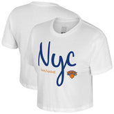 New York Knicks Stadium Essentials Cropped Third Quarter T-Shirt White - NBA