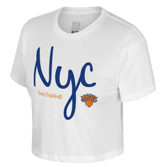 New York Knicks Stadium Essentials Cropped Third Quarter T-Shirt White - NBA