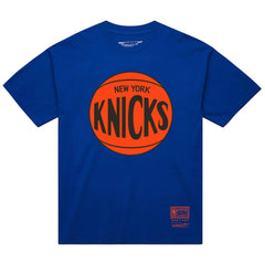 New York Knicks Unisex Hardwood Classics MVP Logo T-Shirt Blue - NBA