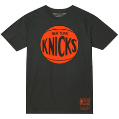 New York Knicks Unisex Hardwood Classics MVP Logo T-Shirt Heather Charcoal - NBA