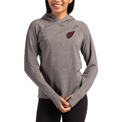 Arizona Cardinals Cutter & Buck Women's Primary Logo Adapt Knit Recycled Raglan Pullover Hoodie Heather Charcoal | NFL