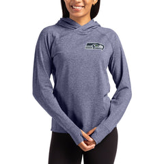 Seattle Seahawks Cutter & Buck Women's Primary Logo Adapt Knit Recycled Raglan Pullover Hoodie Heather Navy | NFL