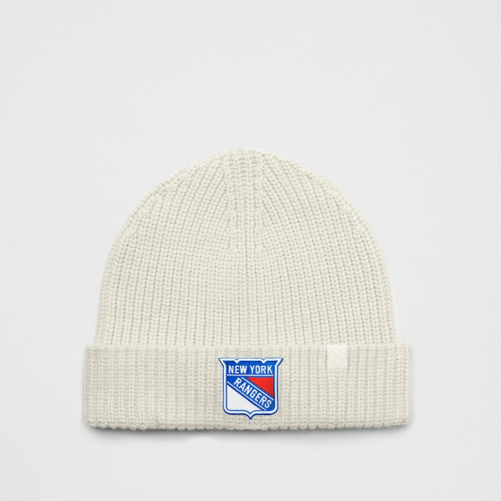 New York Rangers lululemon Unisex Close-Fit Wool-Blend Ribbed Beanie - Heathered Bone - NHL