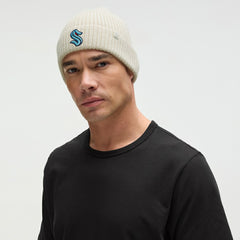 Seattle Kraken lululemon Unisex Close-Fit Wool-Blend Ribbed Beanie - Heathered Bone - NHL