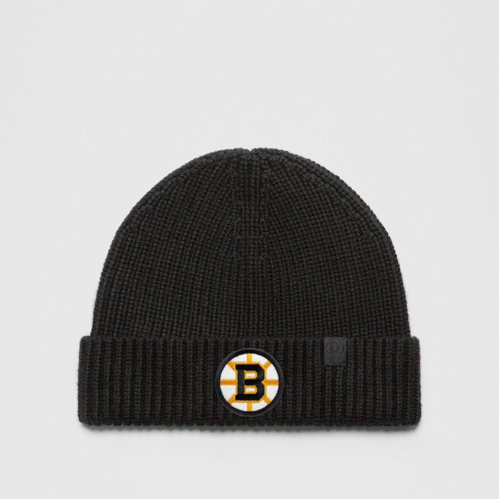 Boston Bruins lululemon Unisex Close-Fit Wool-Blend Ribbed Beanie - Black - NHL