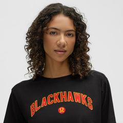 Chicago Blackhawks lululemon Women's All Yours Organic Cotton T-Shirt - Black - NHL