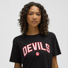 New Jersey Devils lululemon Women's All Yours Organic Cotton T-Shirt - Black - NHL
