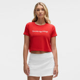 Detroit Red Wings lululemon Women's Cates T-Shirt - True Red - NHL