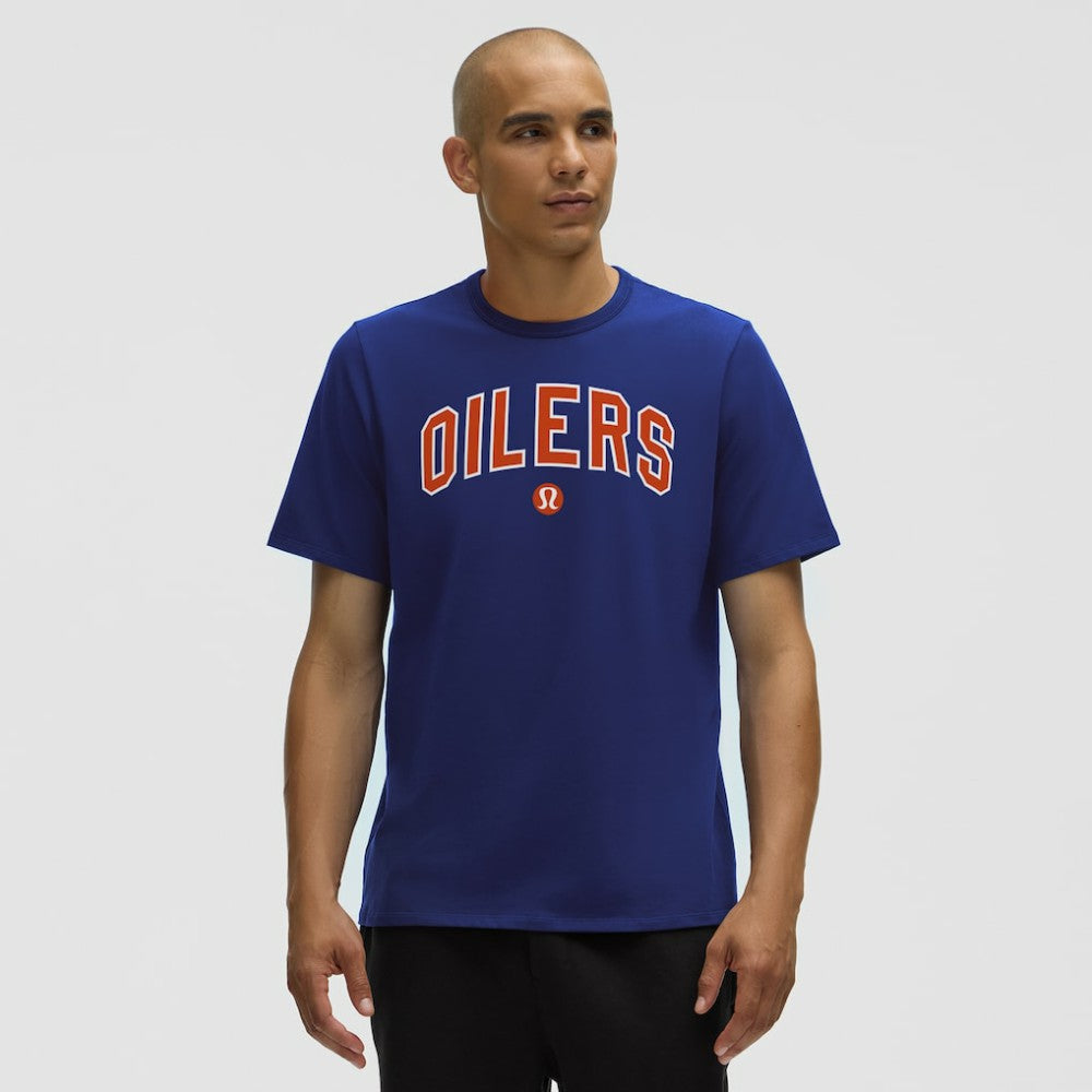 Edmonton Oilers lululemon Organic Cotton Classic-Fit T-Shirt - Larkspur - NHL