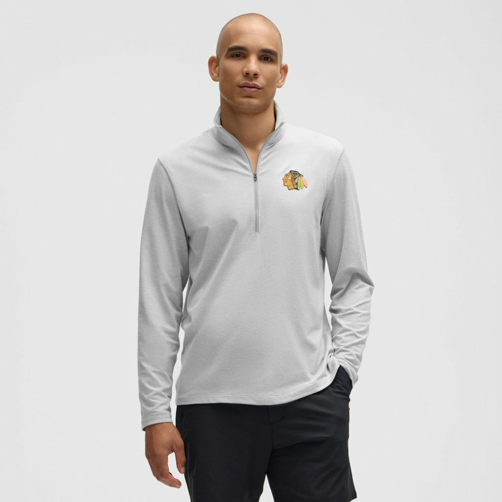 Chicago Blackhawks lululemon Soft Jersey Half-Zip Pullover - Heather Gray - NHL