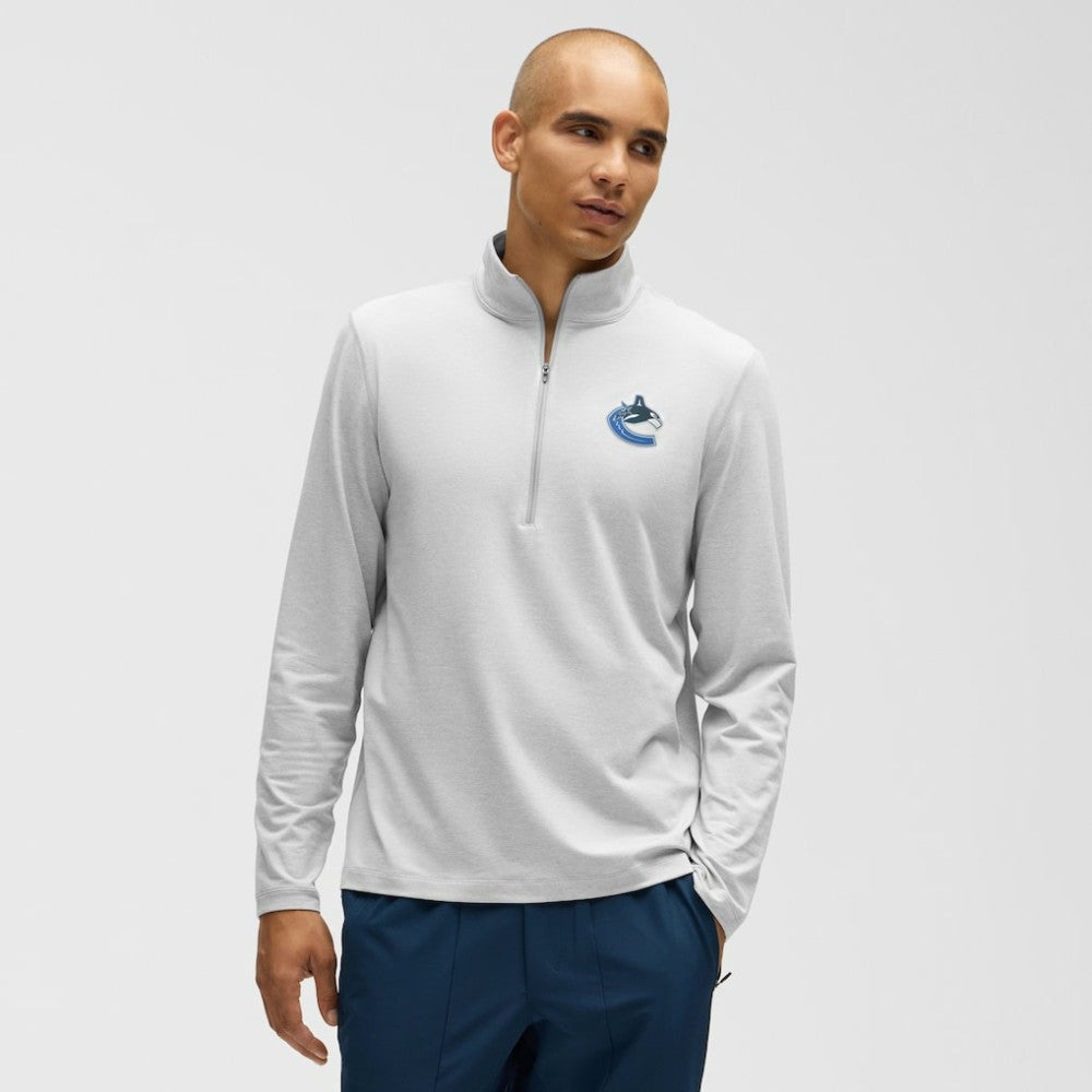 Vancouver Canucks lululemon Soft Jersey Half-Zip Pullover - Heather Gray - NHL