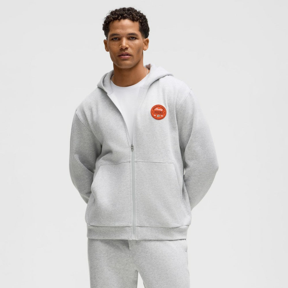 Anaheim Ducks lululemon Steady State Full-Zip Hoodie - Heathered Core Ultra Light Grey - NHL