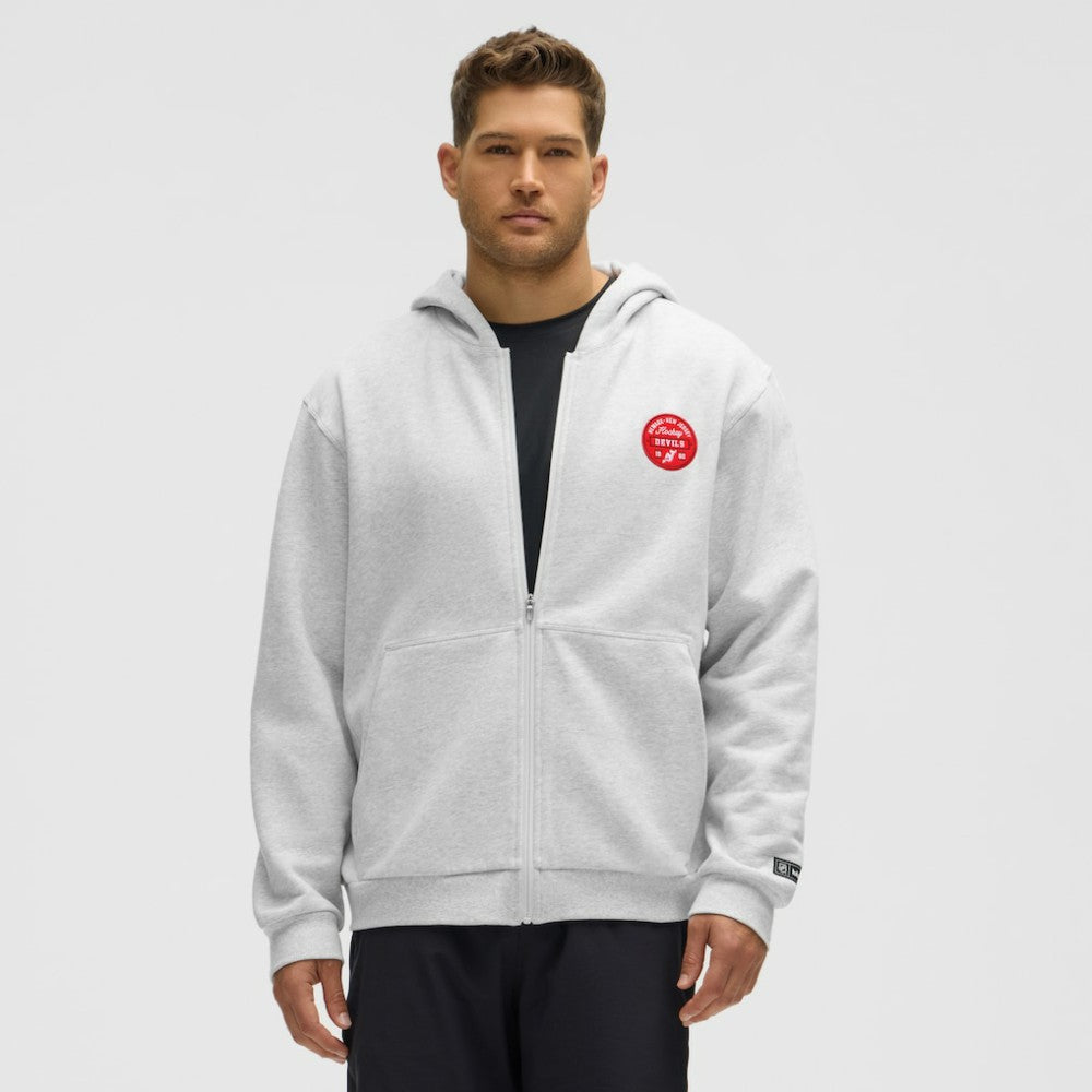 New Jersey Devils lululemon Steady State Full-Zip Hoodie - Heathered Core Ultra Light Grey - NHL