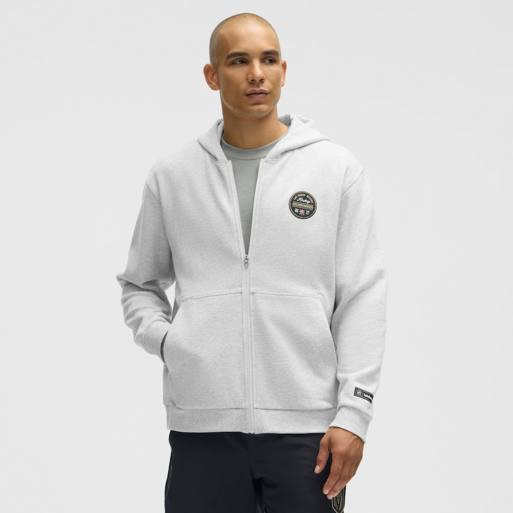 Vegas Golden Knights lululemon Steady State Full-Zip Hoodie - Heathered Core Ultra Light Grey - NHL