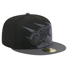 Detroit Red Wings New Era Spikes 59FIFTY Fitted Hat - Black - NHL