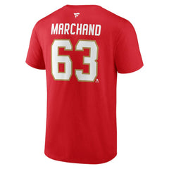 Brad Marchand Florida Panthers Fanatics Authentic Stack Name & Number T-Shirt - Red - NHL