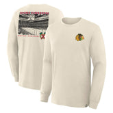 Chicago Blackhawks Fanatics Centennial Legacy Long Sleeve T-Shirt - Beige - NHL
