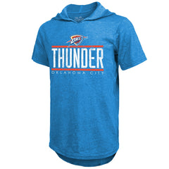 Oklahoma City Thunder Majestic Threads Tri-Blend Hoodie T-Shirt Blue - NBA