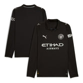 Manchester City 2025/26 Away Replica Long Sleeve Jersey Black | Puma