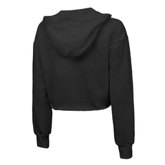 Minnesota Timberwolves Majestic Threads Women's Tri-Blend Cropped Pullover Hoodie Black - NBA