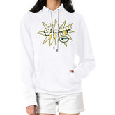 Green Bay Packers Starter Women's Drive-In Sign Pullover Hoodie White | NFL