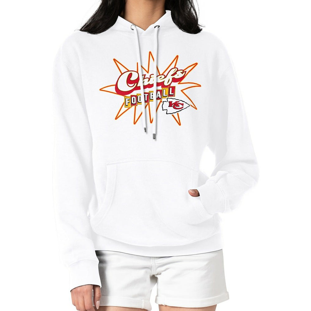Kansas City Chiefs Starter Women's Drive-In Sign Pullover Hoodie White | NFL