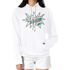 Miami Dolphins Starter Women's Drive-In Sign Pullover Hoodie White | NFL