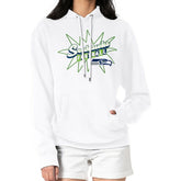 Seattle Seahawks Starter Women's Drive-In Sign Pullover Hoodie White | NFL