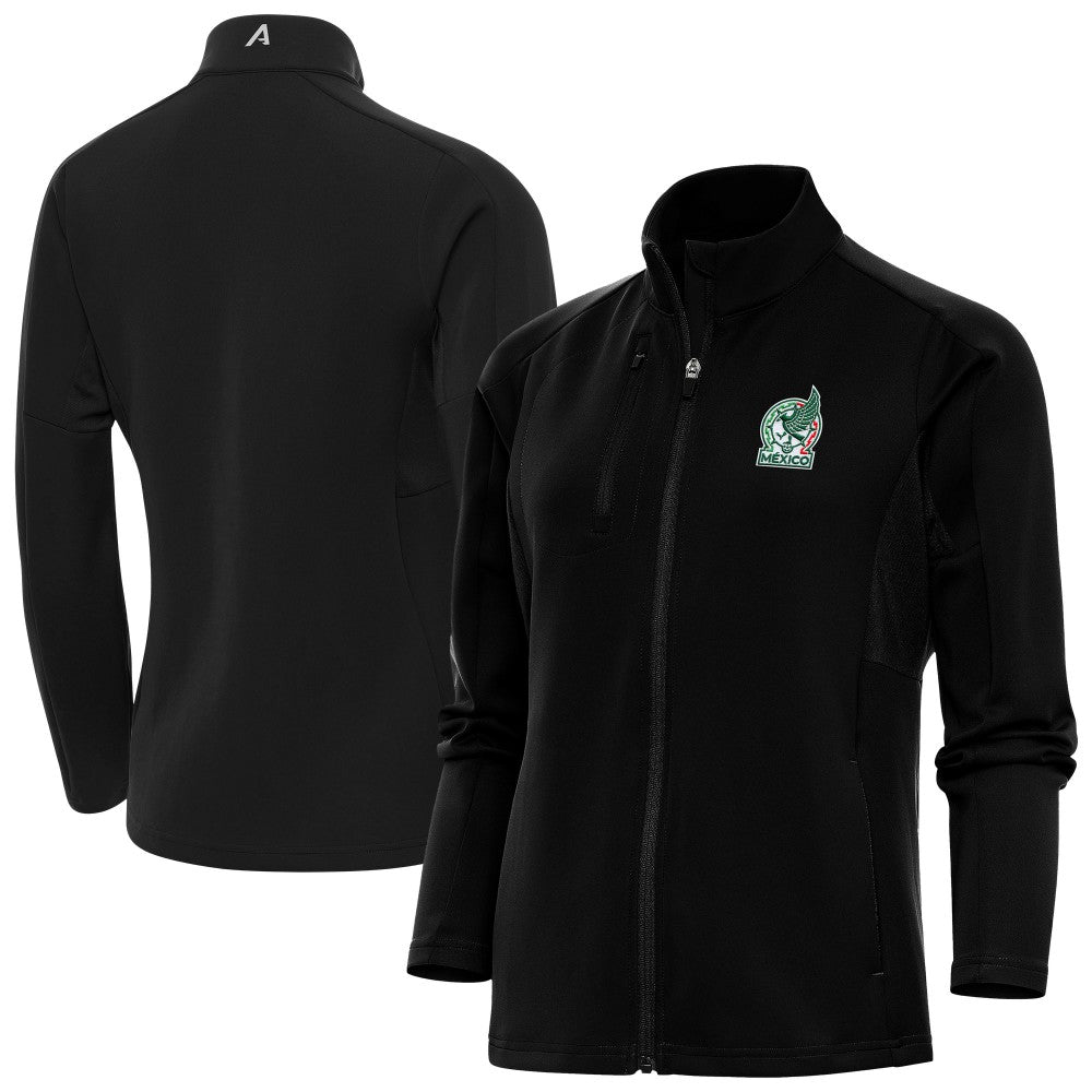 Mexico National Team Antigua Women's Genesis Full-Zip Jacket Black - FIFA World CUP