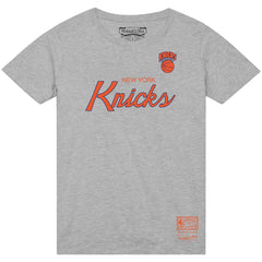 New York Knicks Big & Tall Hardwood Classics Vintage Wordmark T-Shirt Heather Gray - NBA