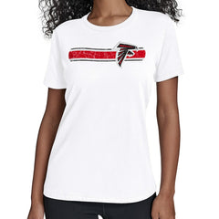Atlanta Falcons Starter Women's Team Stripe T-Shirt White | NFL