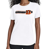 Cincinnati Bengals Starter Women's Team Stripe T-Shirt White | NFL