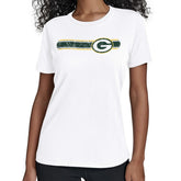 Green Bay Packers Starter Women's Team Stripe T-Shirt White | NFL