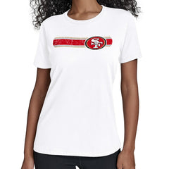 San Francisco 49ers Starter Women's Team Stripe T-Shirt White | NFL