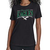 Philadelphia Eagles Starter Women's Throwback Arch Stripe T-Shirt Black | NFL