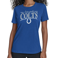Indianapolis Colts Starter Women's Arch Stripe T-Shirt Royal | NFL