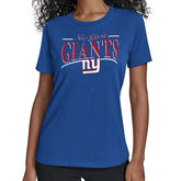 New York Giants Starter Women's Arch Stripe T-Shirt Royal | NFL