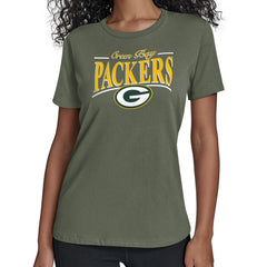 Green Bay Packers Starter Women's Arch Stripe T-Shirt Green | NFL