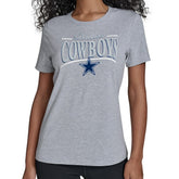 Dallas Cowboys Starter Women's Arch Stripe T-Shirt Gray | NFL