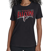Atlanta Falcons Starter Women's Arch Stripe T-Shirt Black | NFL