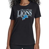 Detroit Lions Starter Women's Arch Stripe T-Shirt Black | NFL