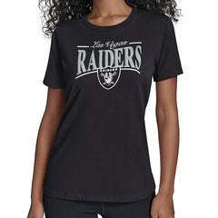 Las Vegas Raiders Starter Women's Arch Stripe T-Shirt Black | NFL